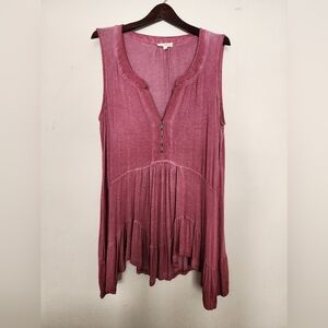 Jane Delancey Soft Touch Pink Tunic Cotton Size Large